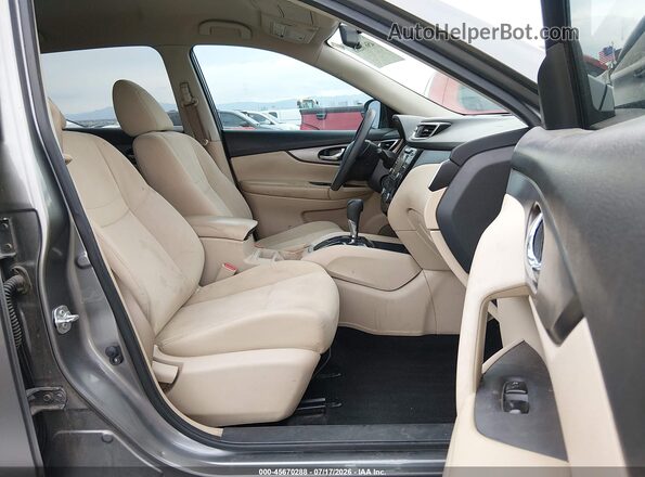 KNMAT2MV1GP689853 2016 NISSAN ROGUE Gray წინა სალონის ხედი