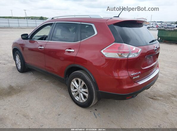 KNMAT2MV1GP693627 2016 NISSAN ROGUE Красный Задняя левая четверть