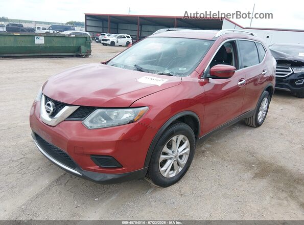 KNMAT2MV1GP693627 2016 NISSAN ROGUE Красный Передняя левая четверть