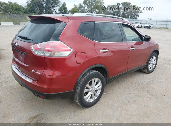 KNMAT2MV1GP693627 2016 NISSAN ROGUE Красный Задняя правая четверть