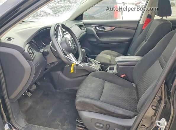 KNMAT2MV1HP513578 2017 NISSAN ROGUE Black Widok wnętrza z przodu