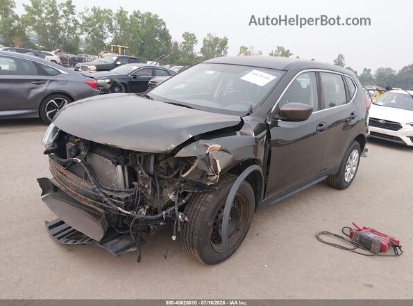 KNMAT2MV1HP567365 2017 NISSAN ROGUE Black Передня ліва чверть