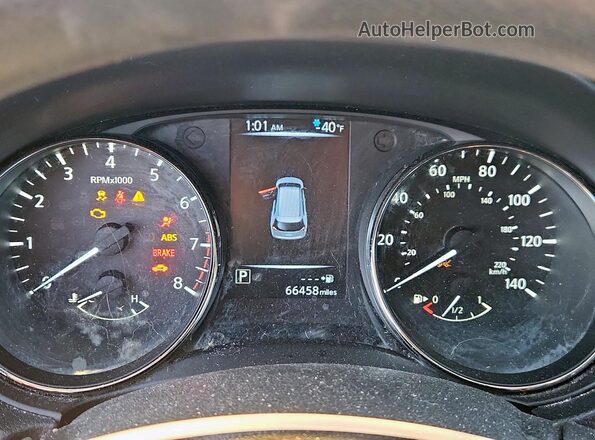 KNMAT2MV1HP591388 2017 NISSAN ROGUE Blue Widok zestawu wskaźników