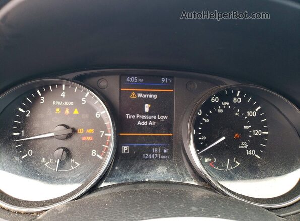 KNMAT2MV1JP559322 2018 NISSAN ROGUE Black Instrument cluster view