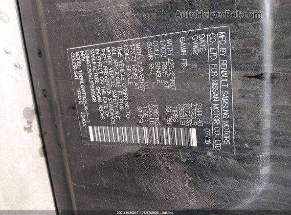 KNMAT2MV1JP616568 2018 NISSAN ROGUE Black Engine compartment view