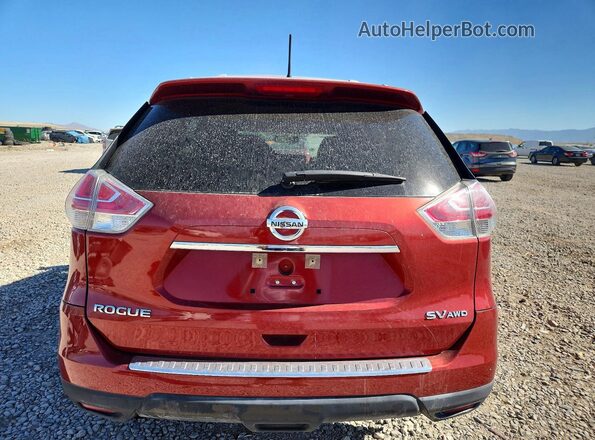 KNMAT2MV2GP626602 2016 NISSAN ROGUE Красный Вид сзади