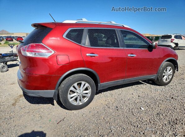 KNMAT2MV2GP626602 2016 NISSAN ROGUE Красный Задняя правая четверть