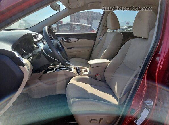 KNMAT2MV2GP626602 2016 NISSAN ROGUE Красный Вид салона спереди