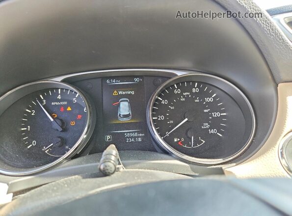 KNMAT2MV2GP626602 2016 NISSAN ROGUE Красный Вид щитка приборов