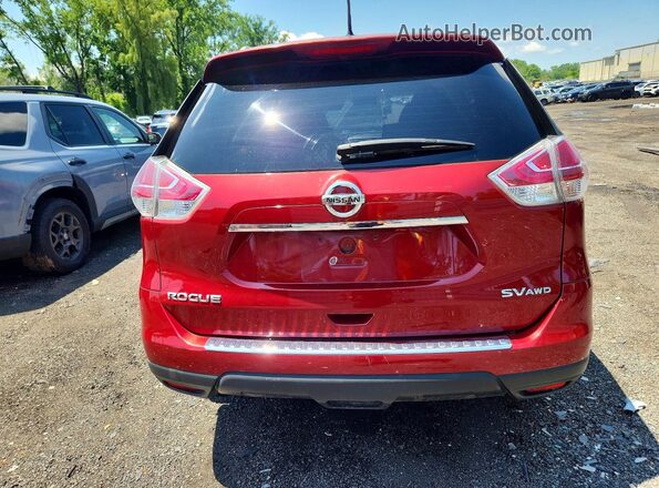KNMAT2MV2GP638474 2016 NISSAN ROGUE Red Rear view