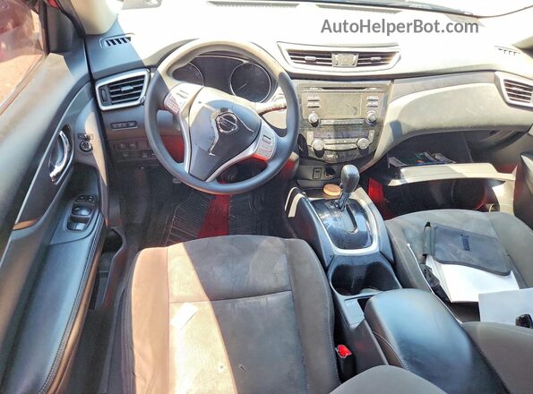 KNMAT2MV2GP638474 2016 NISSAN ROGUE Red Dashboard view