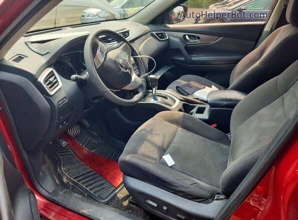 KNMAT2MV2GP638474 2016 NISSAN ROGUE Red Front interior view