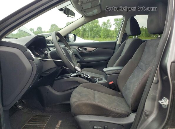 KNMAT2MV2GP641973 2016 NISSAN ROGUE Gray Widok wnętrza z przodu
