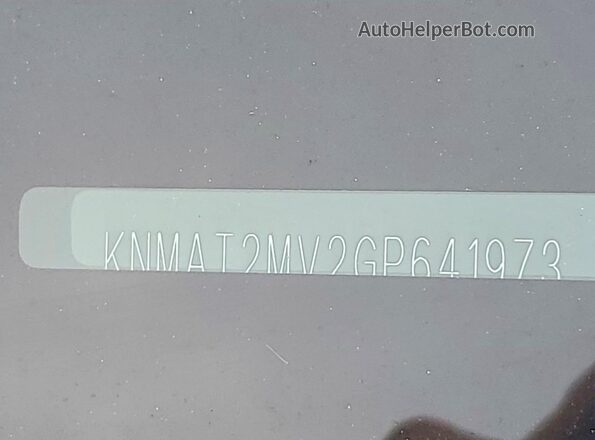 KNMAT2MV2GP641973 2016 NISSAN ROGUE Gray Widok naklejki z numerem VIN