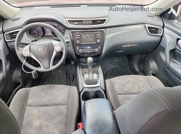 KNMAT2MV2GP655047 2016 NISSAN ROGUE Red Widok deski rozdzielczej