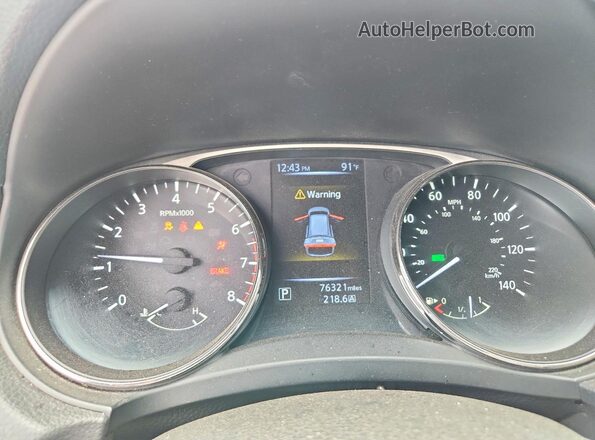 KNMAT2MV2GP655047 2016 NISSAN ROGUE Red Widok zestawu wskaźników