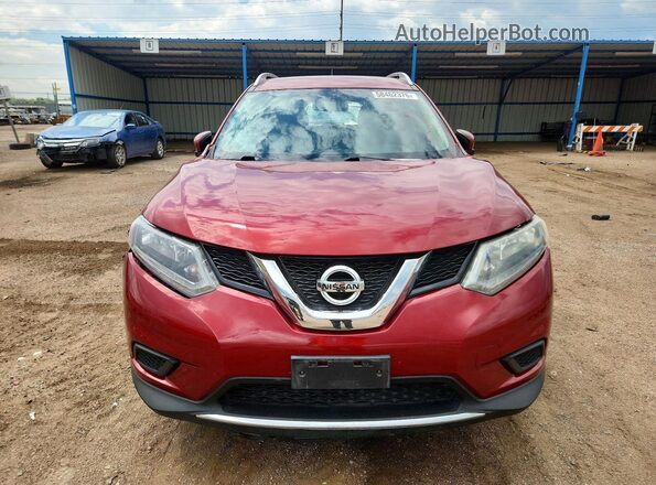 KNMAT2MV2GP655047 2016 NISSAN ROGUE Red Widok z przodu