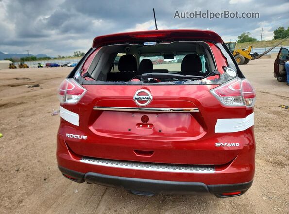 KNMAT2MV2GP655047 2016 NISSAN ROGUE Red Widok z tyłu
