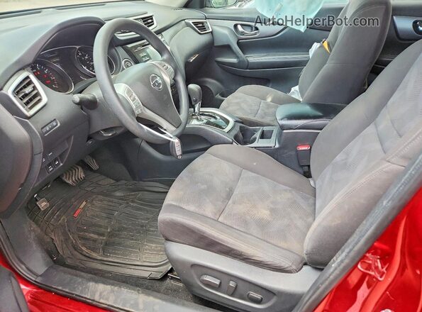 KNMAT2MV2GP655047 2016 NISSAN ROGUE Red Widok wnętrza z przodu