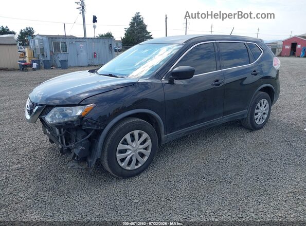KNMAT2MV2GP676657 2016 NISSAN ROGUE Black Vista tres cuartos delantera izquierda
