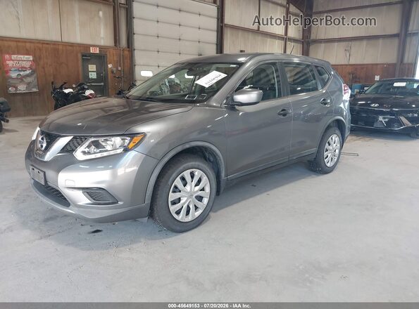 KNMAT2MV2GP714341 2016 NISSAN ROGUE Gray Առջևի ձախ երեք քառորդ տեսարան