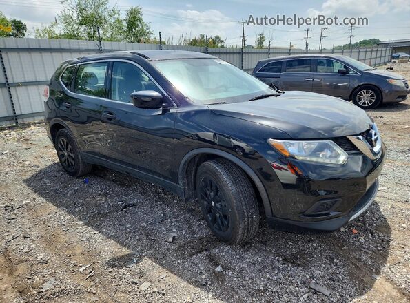 KNMAT2MV2GP737134 2016 NISSAN ROGUE Black Przód prawy