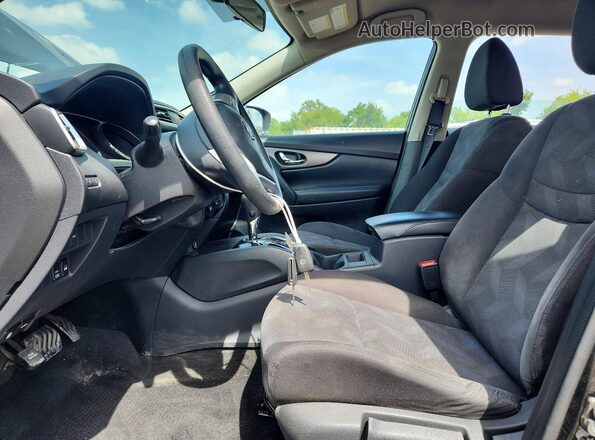 KNMAT2MV2GP737134 2016 NISSAN ROGUE Black Widok wnętrza z przodu