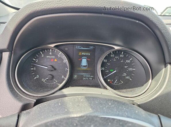 KNMAT2MV2GP737134 2016 NISSAN ROGUE Black Widok zestawu wskaźników