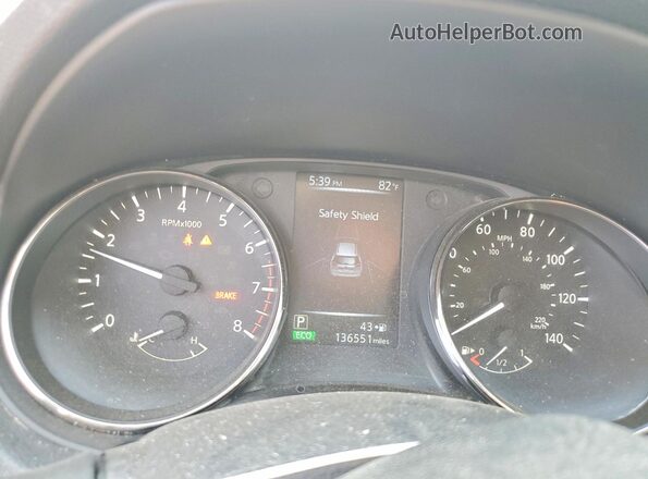 KNMAT2MV2HP595160 2017 NISSAN ROGUE Black Widok zestawu wskaźników