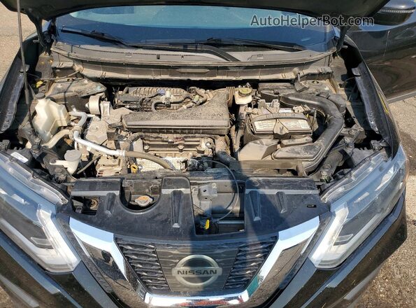 KNMAT2MV2HP595160 2017 NISSAN ROGUE Black Widok wnętrza z tyłu