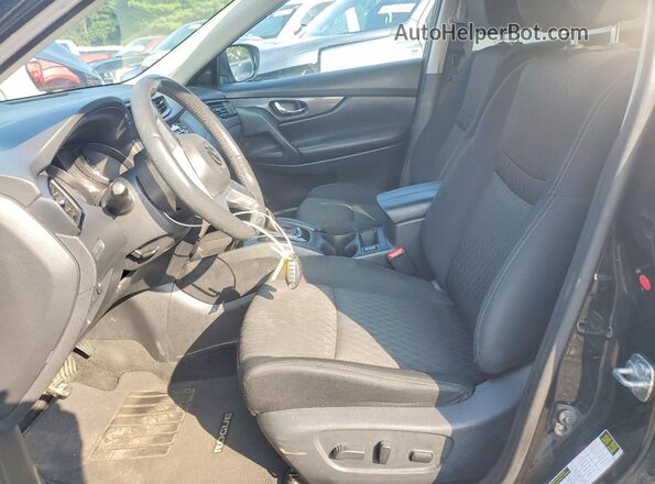 KNMAT2MV2JP522828 2018 NISSAN ROGUE Black წინა სალონის ხედი