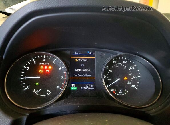 KNMAT2MV2JP603473 2018 NISSAN ROGUE Black Instrument cluster view
