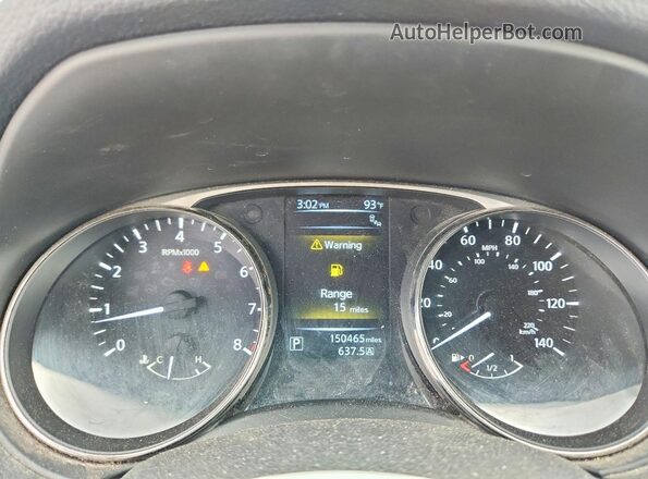 KNMAT2MV3GP608240 2016 NISSAN ROGUE Silver ხელსაწყოთა პანელის ხედი
