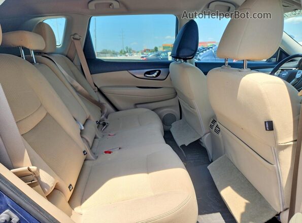 KNMAT2MV3GP617360 2016 NISSAN ROGUE Blue Rear seats view
