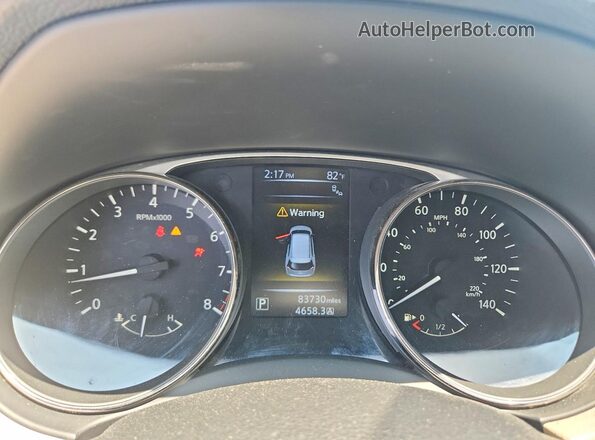 KNMAT2MV3GP617360 2016 NISSAN ROGUE Blue Instrument cluster view