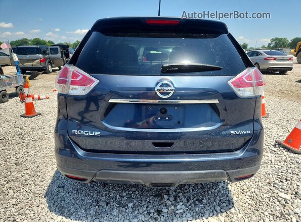 KNMAT2MV3GP617360 2016 NISSAN ROGUE Blue Rear view