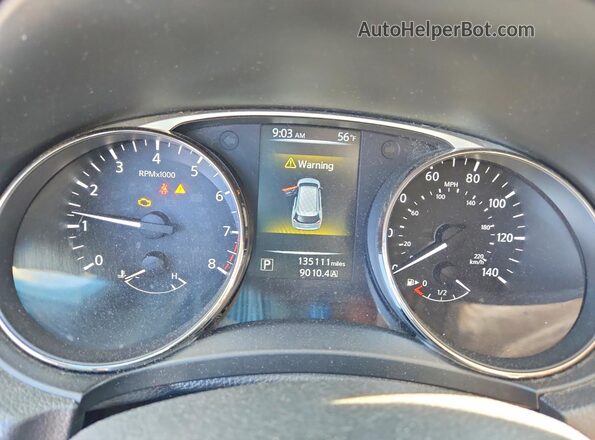 KNMAT2MV3GP632537 2016 NISSAN ROGUE Blue Սարքավորումների վահանակի տեսք