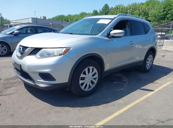KNMAT2MV3GP645479 2016 NISSAN ROGUE Silver Առջևի ձախ երեք քառորդ տեսարան