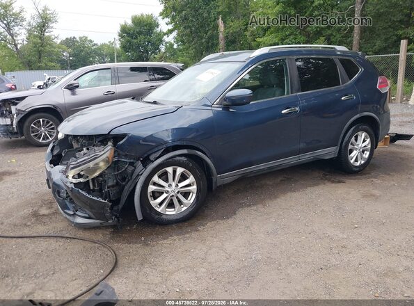 KNMAT2MV3GP653386 2016 NISSAN ROGUE Blue Przód lewy