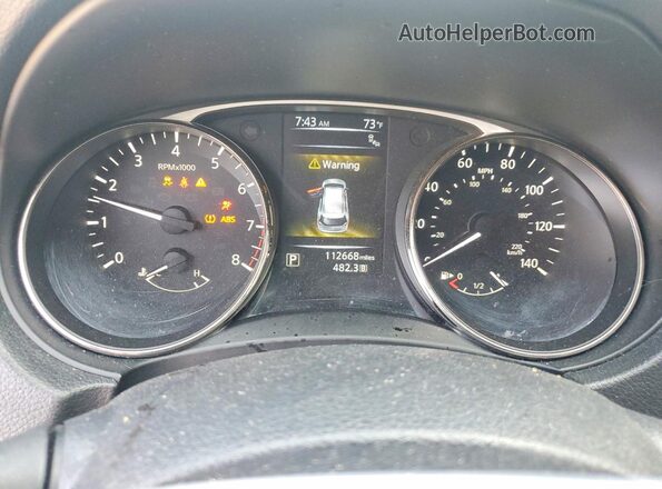 KNMAT2MV3GP653422 2016 NISSAN ROGUE Blue Widok zestawu wskaźników