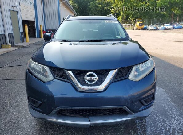 KNMAT2MV3GP653422 2016 NISSAN ROGUE Blue Widok z przodu