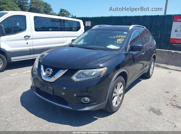 KNMAT2MV3GP674125 2016 NISSAN ROGUE Black Przód lewy