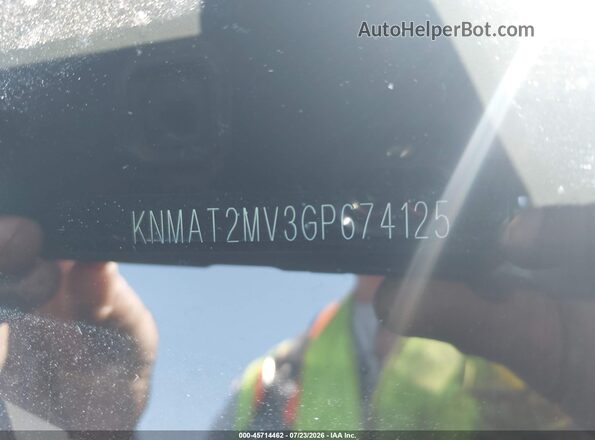 KNMAT2MV3GP674125 2016 NISSAN ROGUE Black Widok zestawu wskaźników
