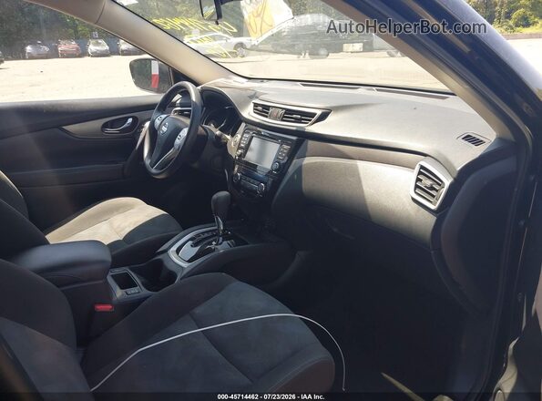 KNMAT2MV3GP674125 2016 NISSAN ROGUE Black Widok wnętrza z przodu