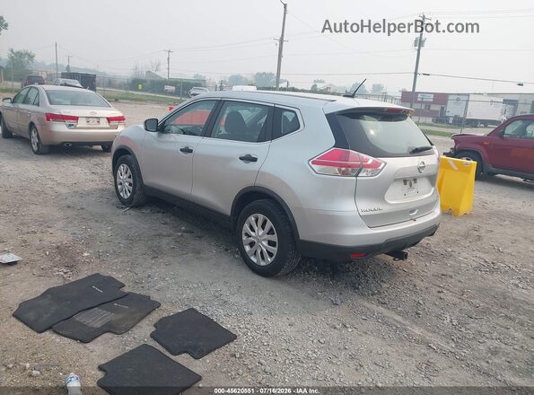 KNMAT2MV3GP688574 2016 NISSAN ROGUE Silver Задня ліва чверть