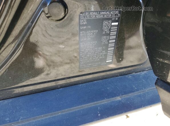 KNMAT2MV3GP728538 2016 NISSAN ROGUE Black VIN კოდის სტიკერის ხედი