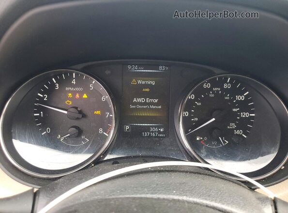 KNMAT2MV3HP521651 2017 NISSAN ROGUE White Вид щитка приладів