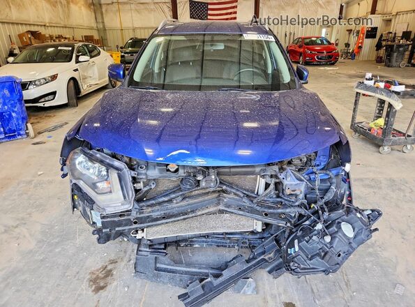 KNMAT2MV3HP566007 2017 NISSAN ROGUE Blue Вид спереду