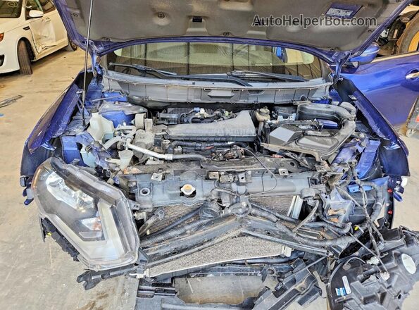 KNMAT2MV3HP566007 2017 NISSAN ROGUE Blue Вид підкапотного простору