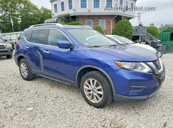 KNMAT2MV3JP568183 2018 NISSAN ROGUE Blue Передня права чверть
